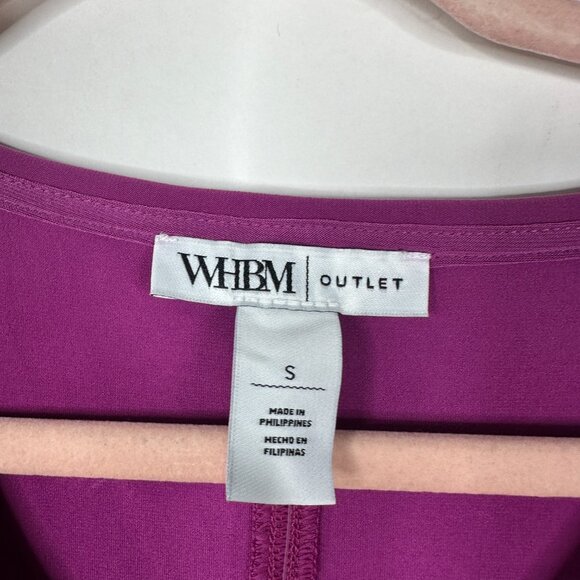 NWT White House Black Market 3/4 Sleeve V Neck Tee Baie Small #WHBM4 - Picture 5 of 10